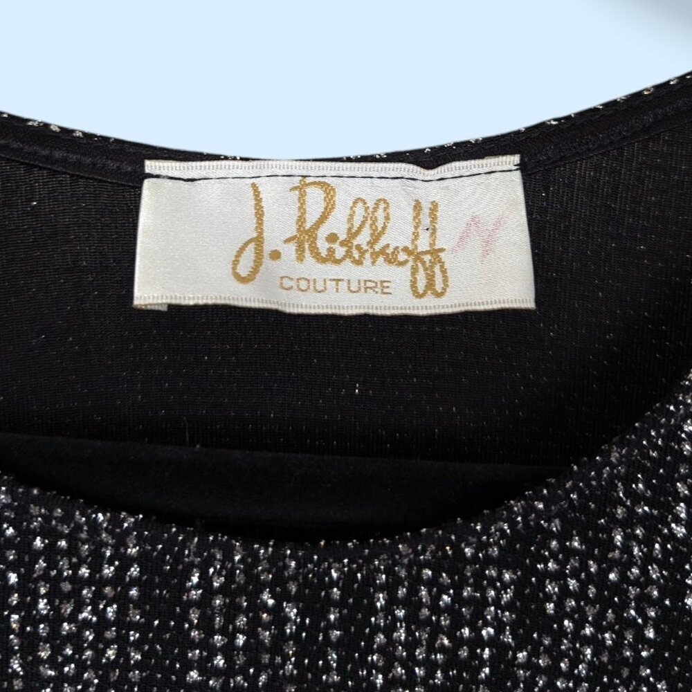 🍁V. Joseph Ribkoff Couture Asymmetrical Metallic Top - Picture 8 of 8